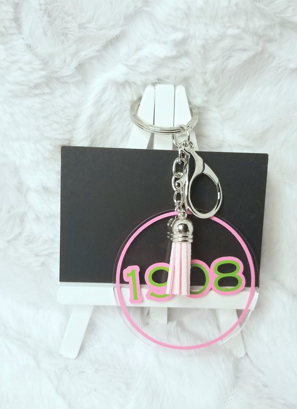 AKA Keychain Alpha Kappa Alpha Clear AKA Keychain 1908 | Etsy