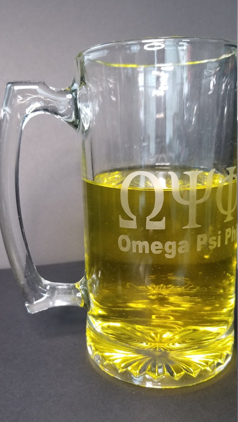 Omega Psi Phi Drinking Glass Omega Mug Omega Psi Phi Etsy