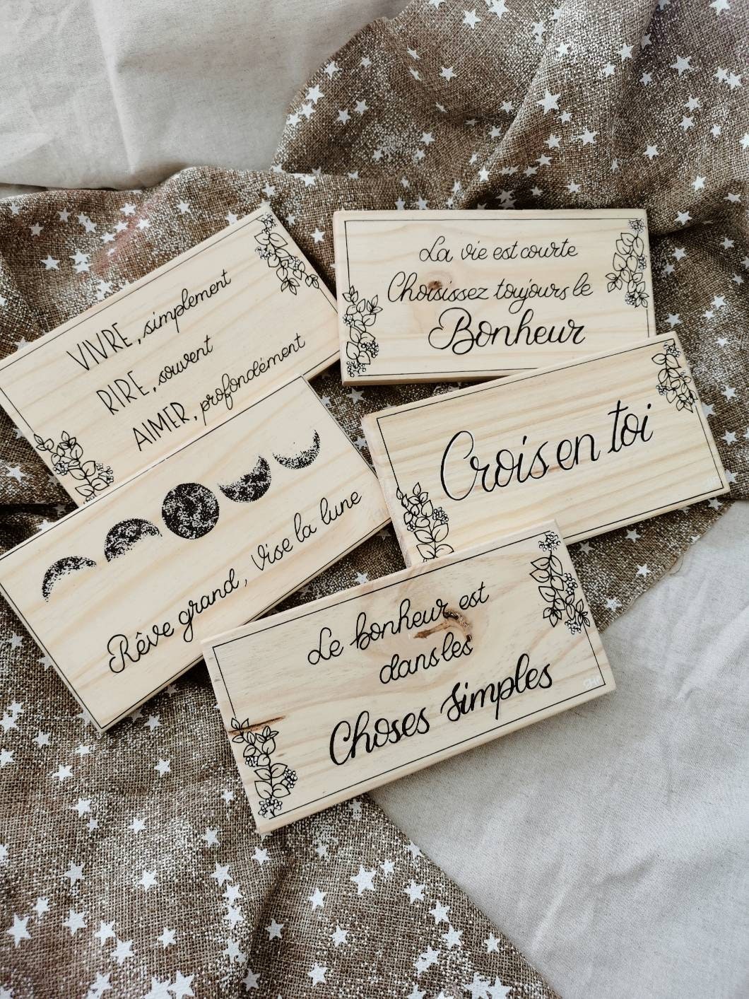 Pancarte sur Bois Citation Positive, Mantra Positif, Confiance en Soi