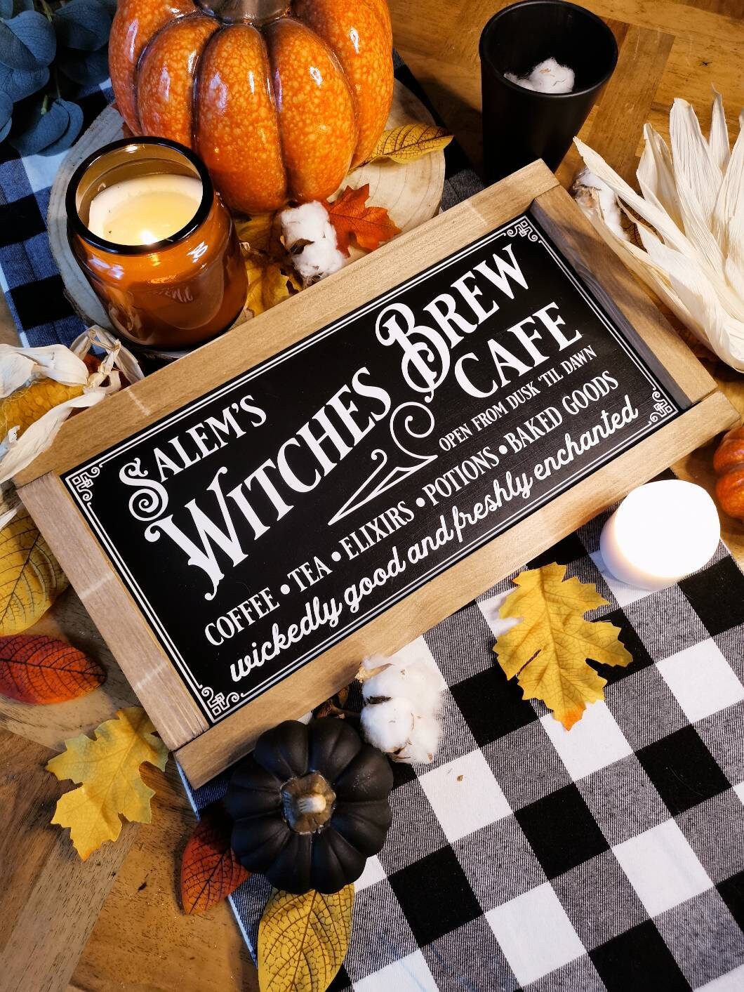 Panneau Décoratif Halloween , Sign Pancarte Halloween, Décoration Home Décor