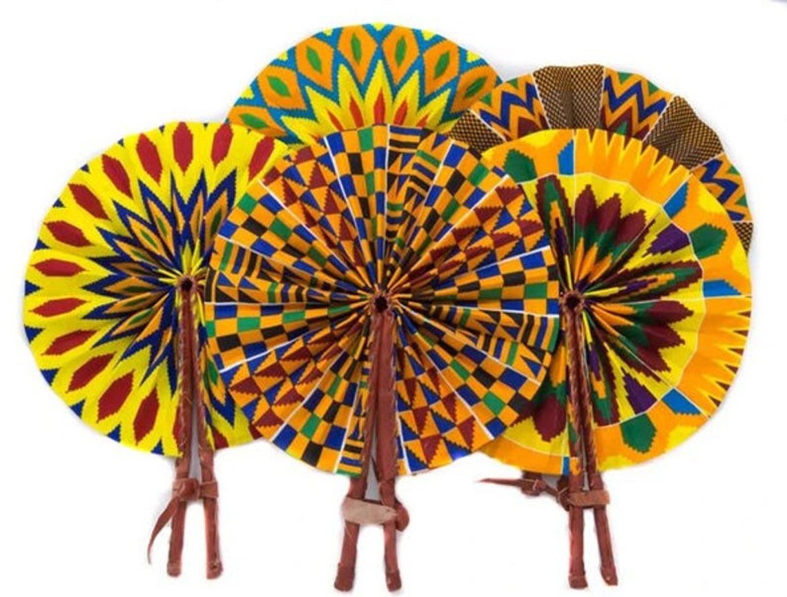 2 Fabric Fans/ Assorted Fabric Fans Etsy