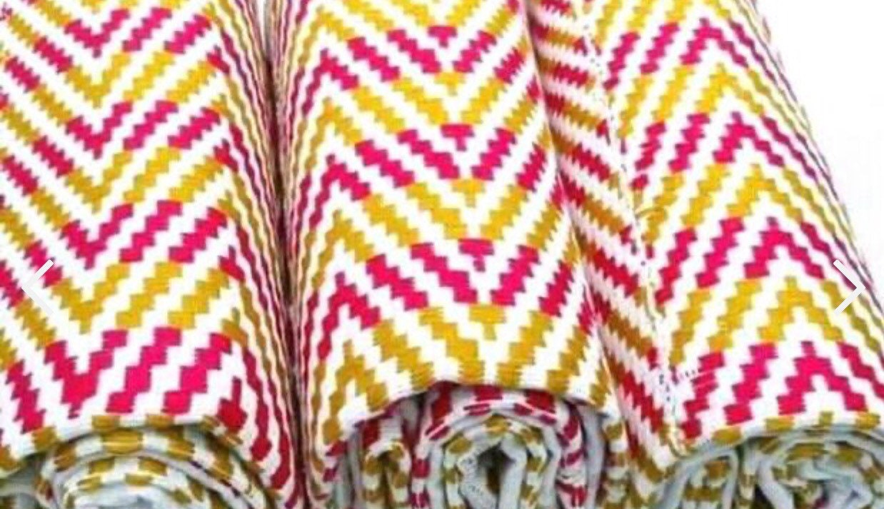 Ghana Kente Cloth/ Authentic Kente Cloth/Woven Kente Fabric / Etsy