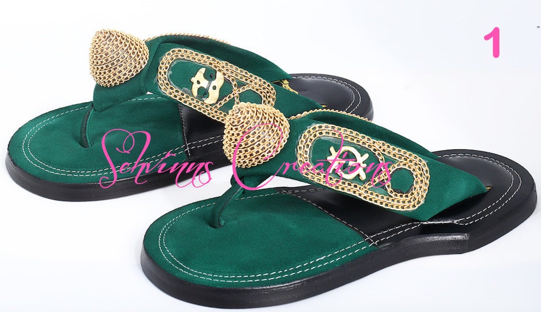 Ghanaian Traditional Ahenema Royal Slippers 106 Etsy
