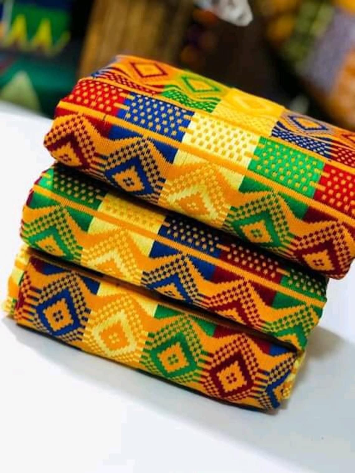 Authentic Ghana Kente Cloth/ Woven Kente Cloth/Traditional Etsy