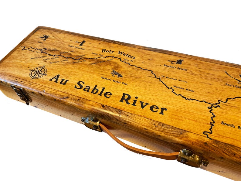 Handmade Two-Hearted Fly Rod Set: 2wt, Reclaimed Barn Wood Case image 4