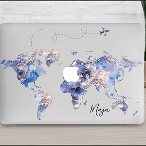 Aangepaste wereldkaart MacBook 16-hoes, MacBook Air 13, nieuwe hoes Mac Pro 13, harde MacBook Pro 15-hoes, MacBook Pro 14'', CW0002