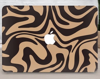 Trendy Waves Pro 15 Case Abstract Macbook Pro 13 Air 13 2022 Case Brown Lines Macbook Pro 14 Case Macbook M1 M2 Macbook pro 16 case CW0295