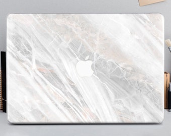 White Marble Stone Art Pro 16 M2 Cover Macbook Pro 2023 Macbook Air 13 M2 Case For Macbook Pro 13 Macbook Pro 15 Case Pro 14 M2 Case CA2076