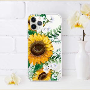 Yellow Summer Sunflowers iPhone 13 Pro Case iPhone 13 Pro Max Clear Case iPhone 13 Case iPhone 13 Mini Case iPhone 12 Pro Max Case CW0077