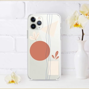 Minimalistic iPhone 13 Pro Max Case iPhone 13 Pro Clear Case Pastel Art iPhone 13 Mini Case iPhone 12 Pro  Case iPhone 12 Mini Case CW0116