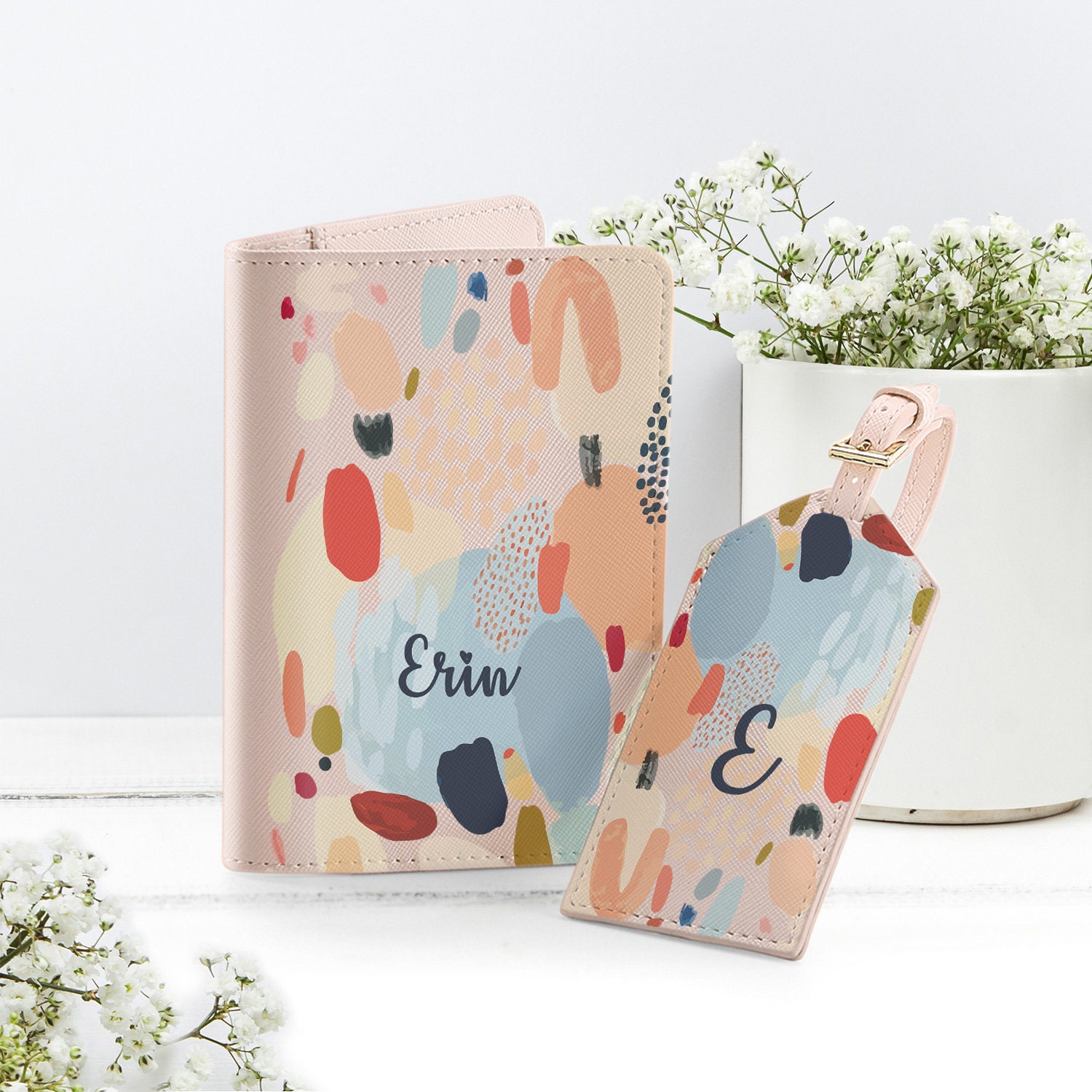 Pop Art Paints Passport Holder Luggage 