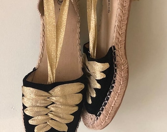 Espadrilles, lace ups sandals