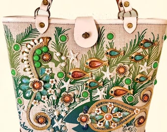 Enid Collins Sea Garden bucket handbag.
