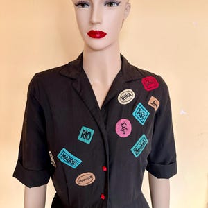 50s bowling style tourist shirtdress.