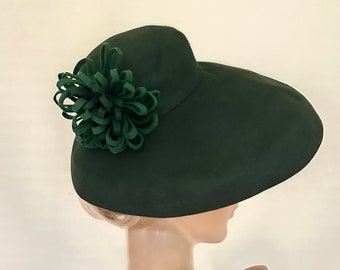 1940s green felt hat