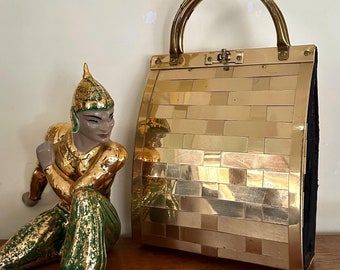 Dorset Fifth Avenue gold metal woven handbag