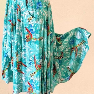 True vintage exotic birds wrap skirt.
