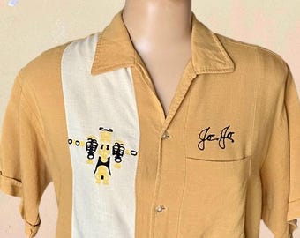 Vintage 1950's Size L “nat Nast” Mint Green Rayon Gab Rockabilly Vintage 1950's Size L “nat Nast” Mint Green Rayon Gab Rockabilly