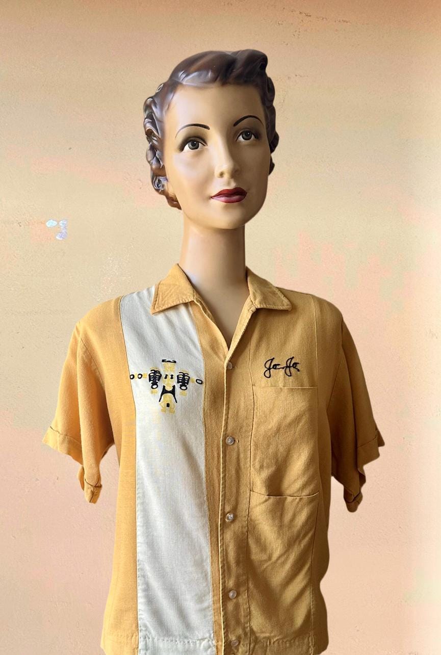 Nat Nast 50s Rayon Bowlingshirt - Etsy