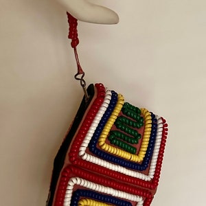 Telephone cord multicolored small purse or clutch imagen 3