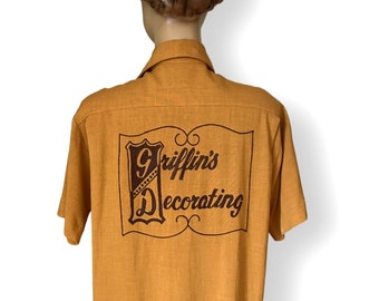 50s true vintage work bowling shirt