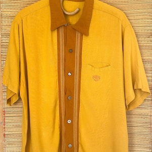 50s sportswear work bowling shirt
