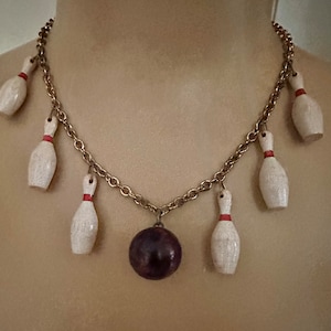 50s true vintage Bowling necklace.