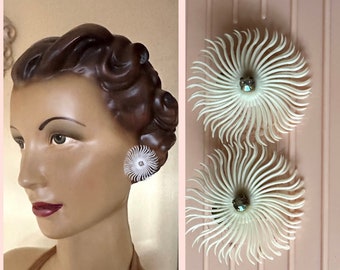 1950s clip -on earrings
