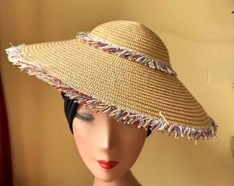 1950s Riviera straw hat