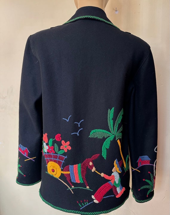 Mexican felt embroidered jacket - image 4