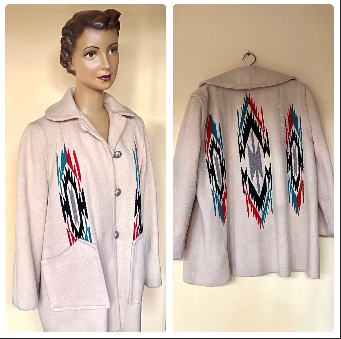 1950s Chimayo Handwoven Jacket - Etsy 1950s Chimayo Handwoven Jacket - Etsy