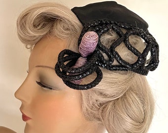 1940s mourning hat