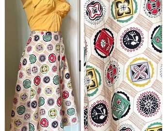 True vintage novelty skirt.