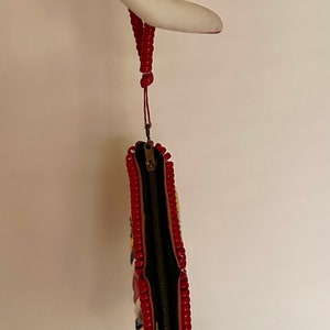 Telephone cord multicolored small purse or clutch imagen 4