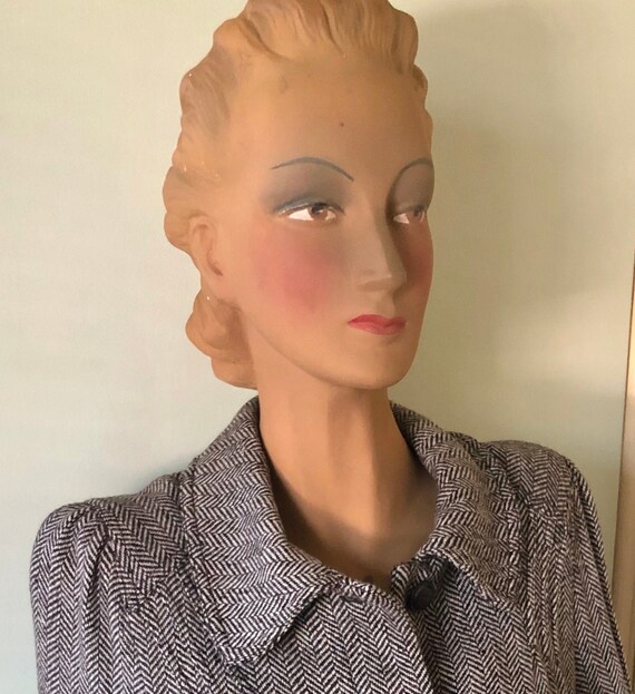 Vintage herringbone jacket in 40s style.