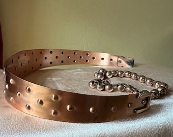 1950s Renoir studded copper belt