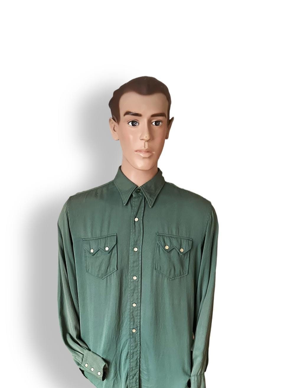50s Gabardine Shirt - Etsy 50s Gabardine Shirt - Etsy
