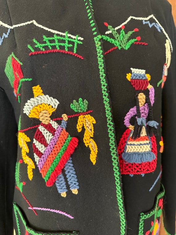 Mexican felt embroidered jacket - image 5