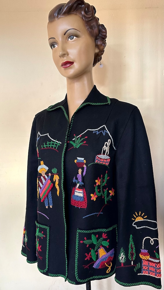 Mexican felt embroidered jacket - image 2