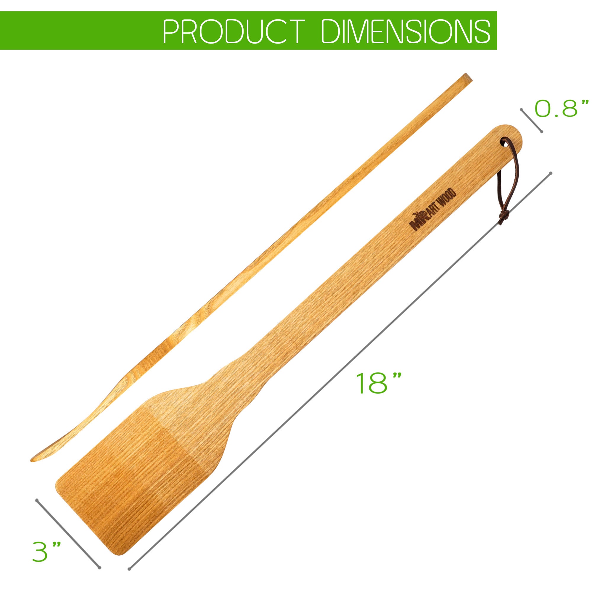 Handmade 18 Long Wooden Kitchen Spatula 100 Natural Etsy