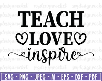 Free Free Teach Love Inspire Svg Etsy 221 SVG PNG EPS DXF File