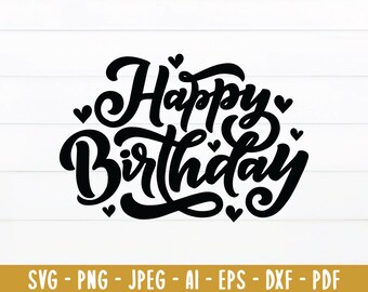 Download Happy Birthday Svg Etsy