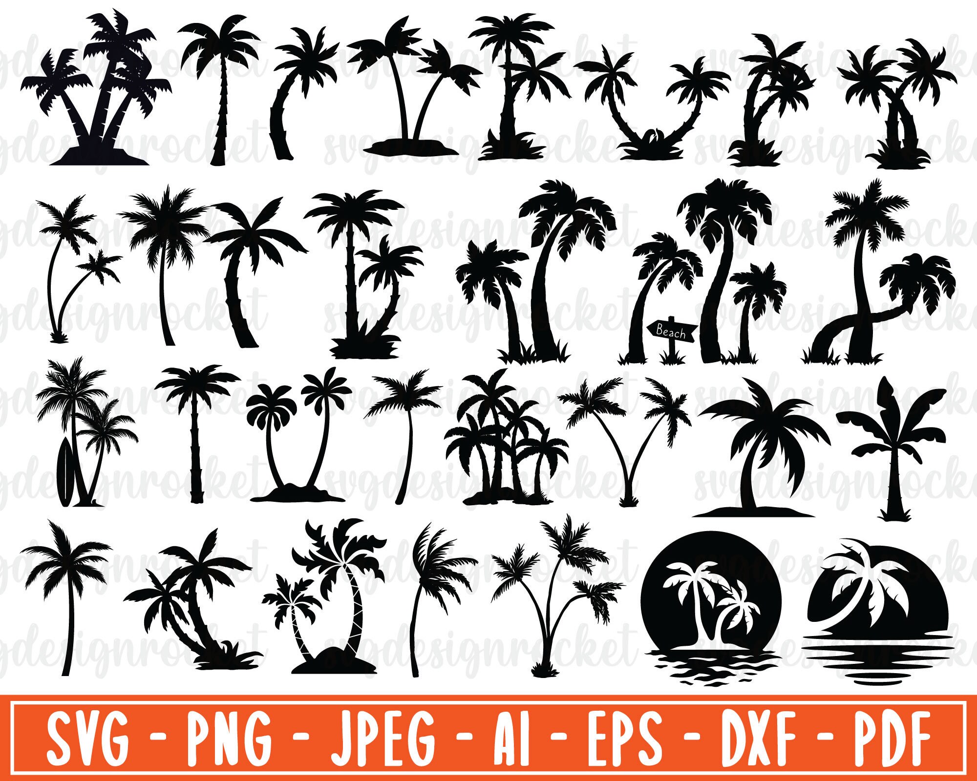 palm tree svg, palm trees svg, palm tree svg bundle, summer svg, natu…
