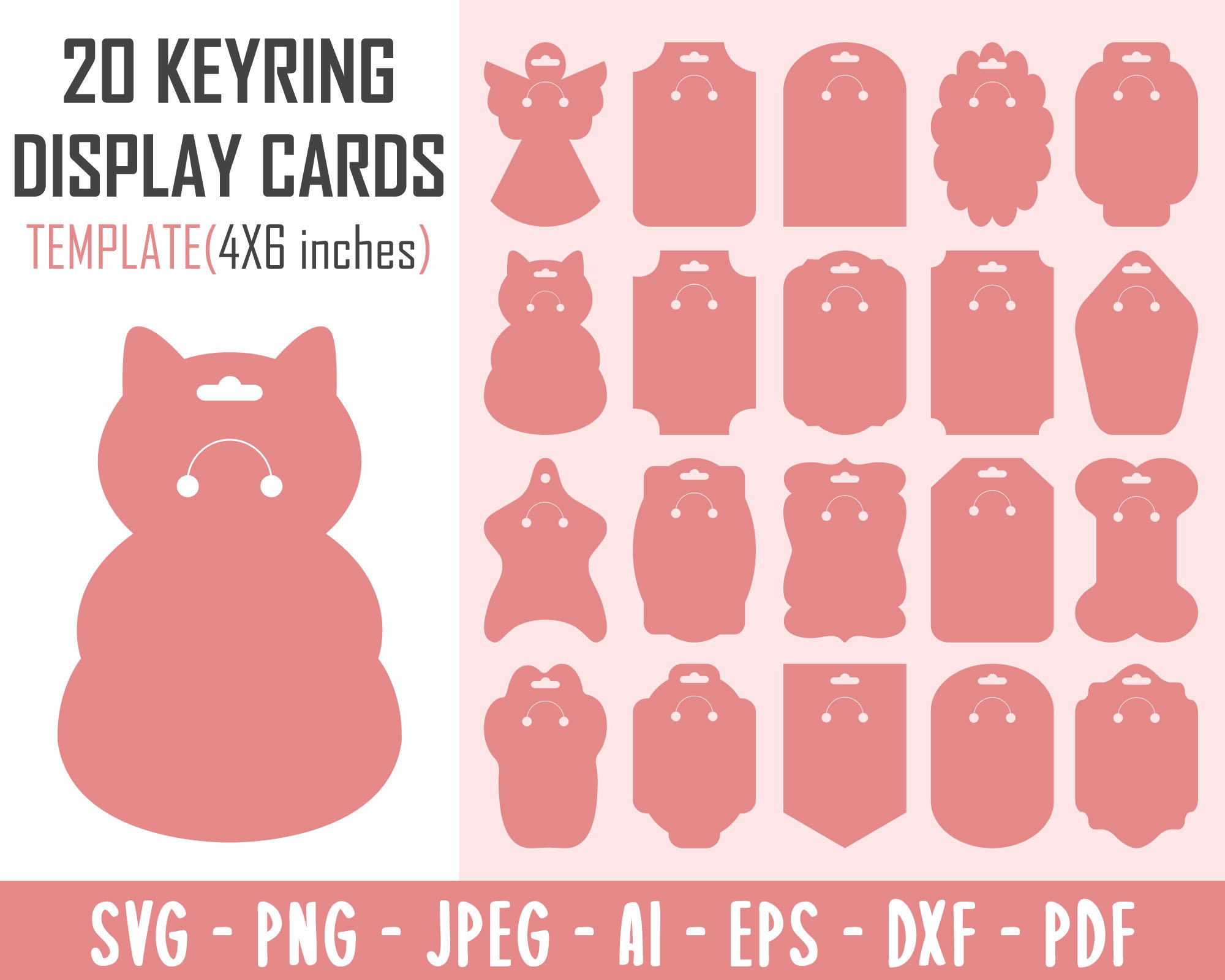 Download 20 Keyring Display Card Bundle SVG Keyring Display Card | Etsy