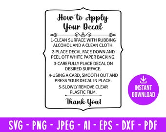 decal instructions etsy