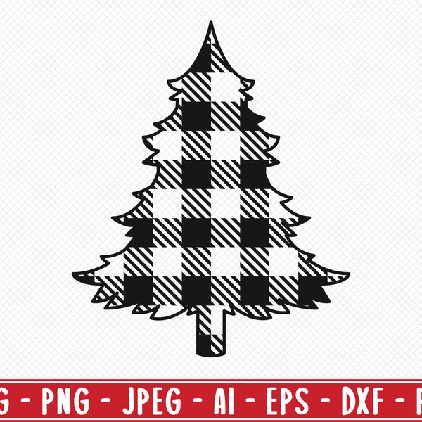 Christmas tree buffalo plaid svg, christmas tree svg, merry christmas svg, christmas svg, image cut file, cheetah christmas tree svg, cricut