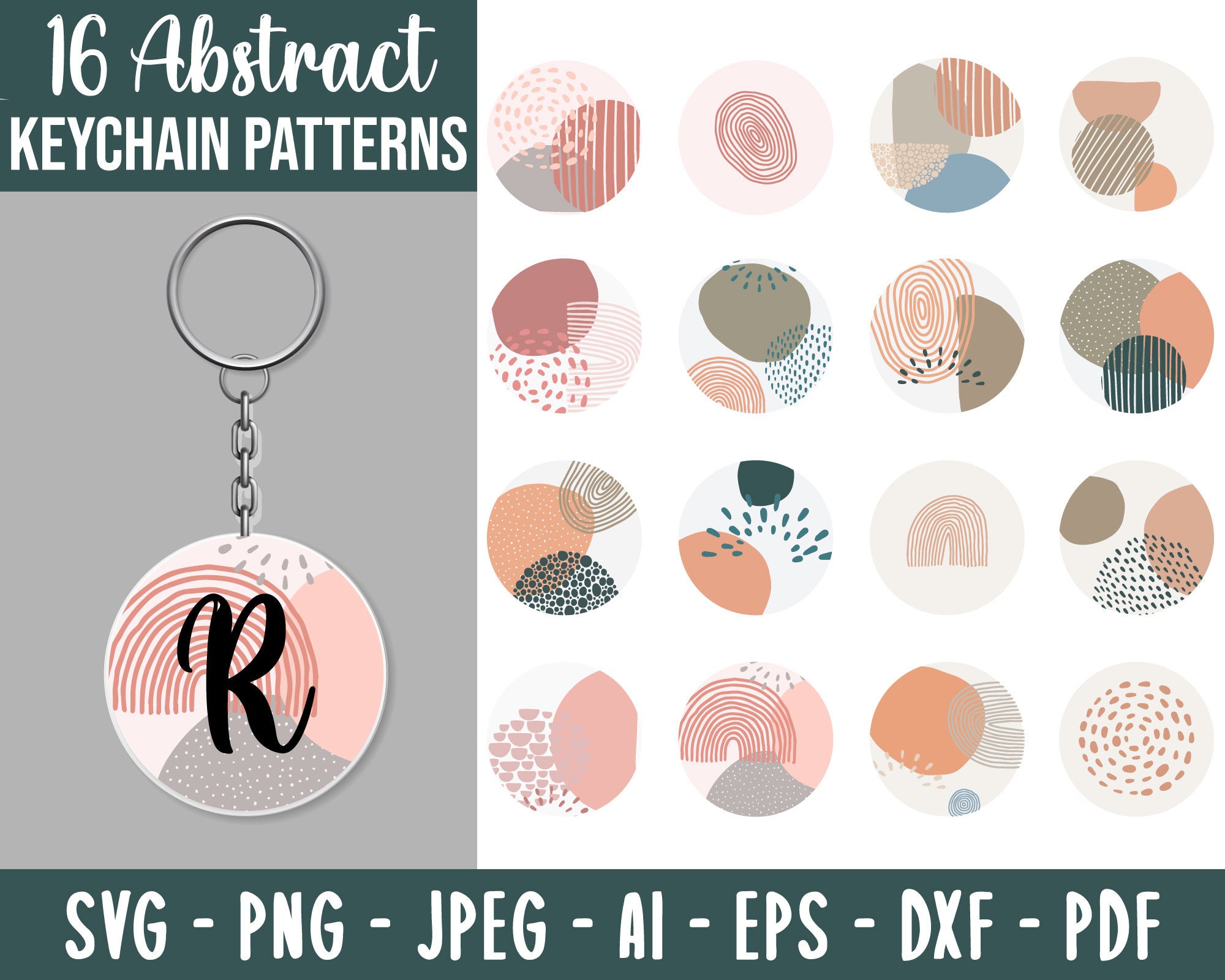 Download Abstract keychain patterns svg Keychain Pattern SVG Bundle | Etsy