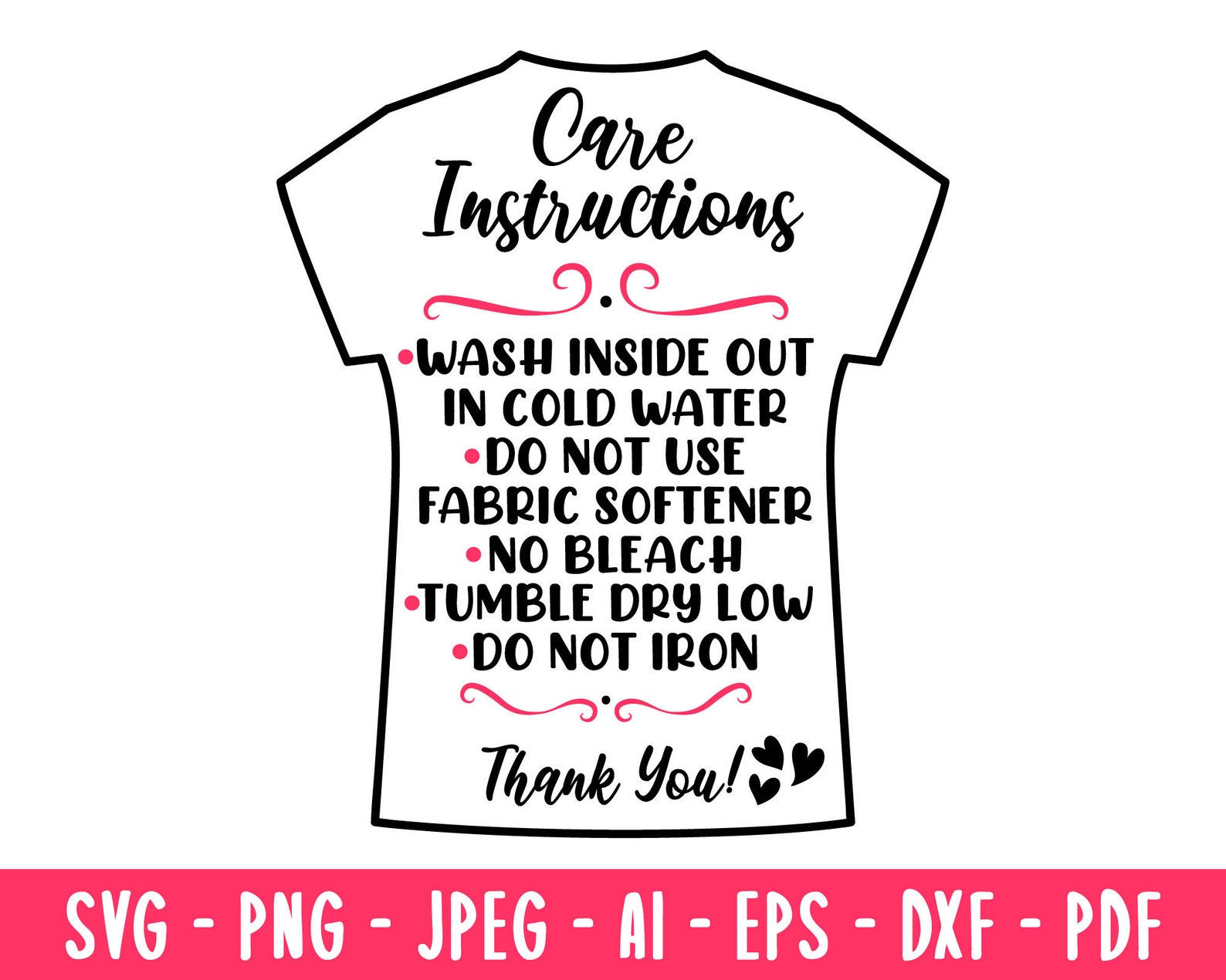 Care Instructions Svg Bundle Care Cards Svg Shirt Care Care Card Svg ...