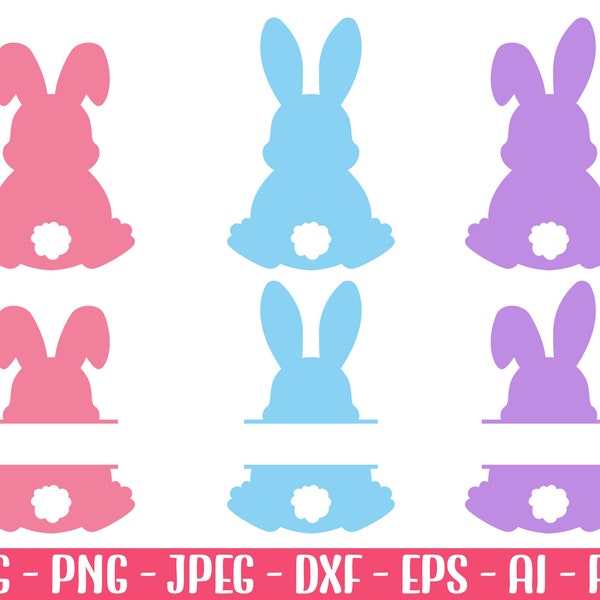 easter bunny svg, bunny svg, easter svg, rabbit svg, bunny rabbit svg, easter bunny monogram svg, easter monogram svg, bunny split svg