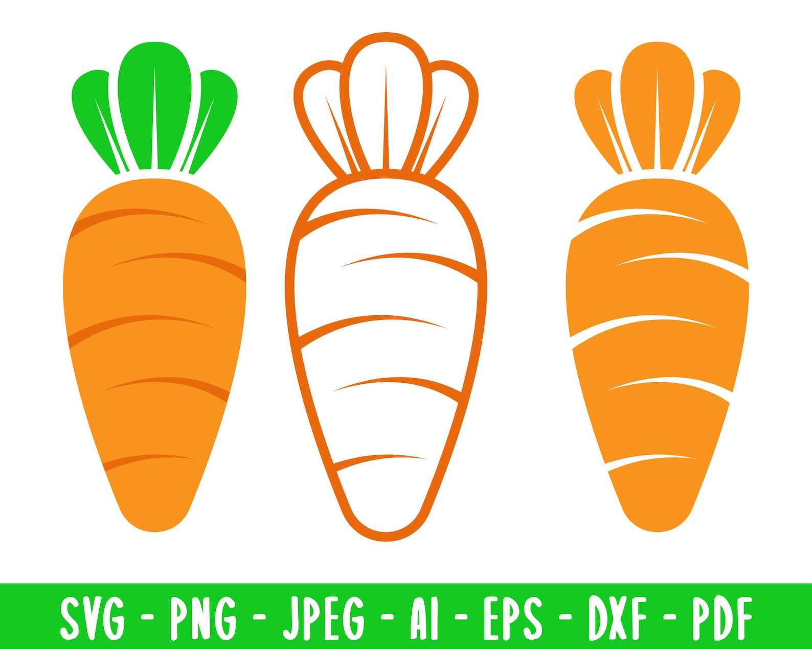 3 carrots svg file carrot svg carrot svg bundle carrot svg | Etsy
